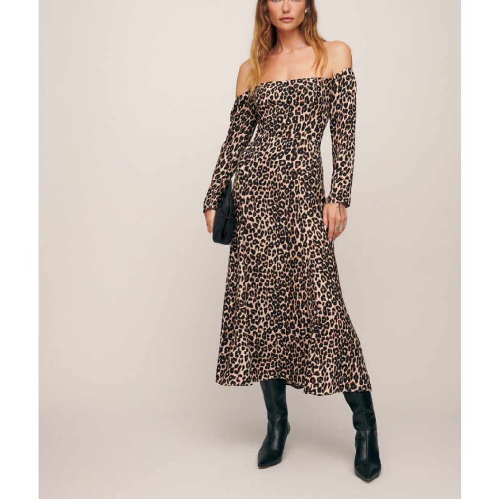NEW REFORMATION Ballari Dress In Leo Size 10#2450